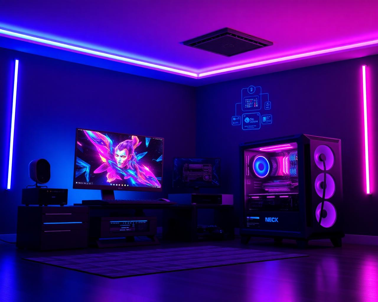 Setup gamer premium com Playbox instalada